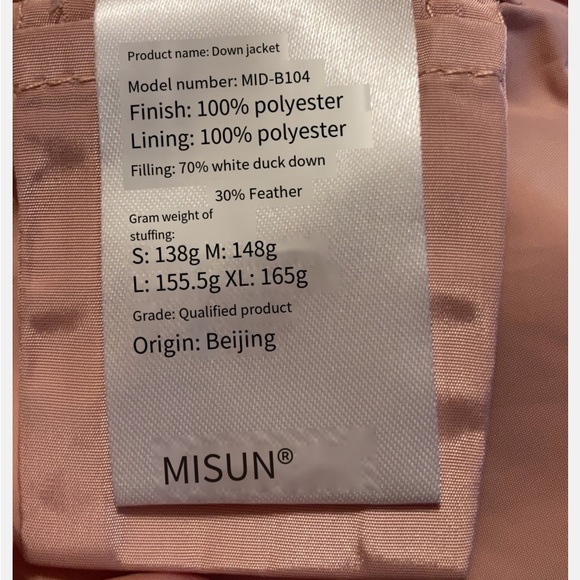 MISUN Goose Down Winter Puffer Parka Coat - Picture 11 of 13